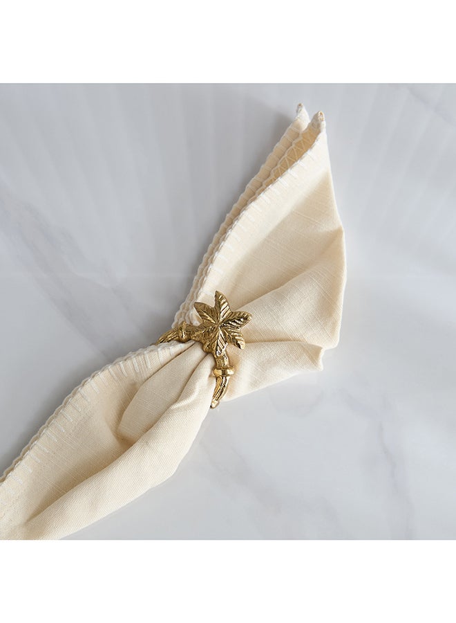 Home Box حلقة منديل زخرفية معدنية صحراوية ذهبية - Image 1